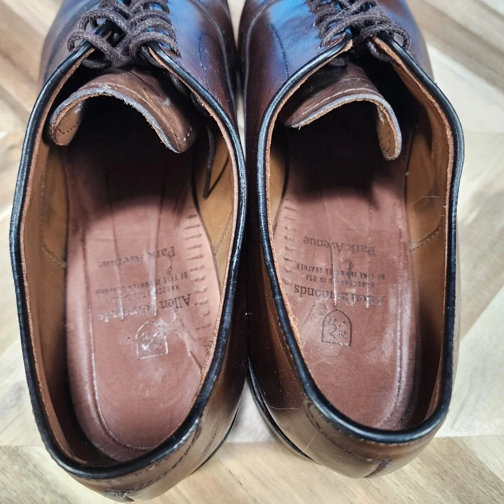 Allen Edmonds Park Avenue Cap-toe Oxford Dark Brown Dress Shoe Sz 10.5 D 5845